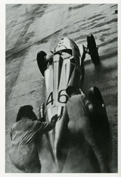 Framed Print : Auto-Union racing car restarting after a pitstop Framed Print : Auto-Union racing car restarting after a pitstop