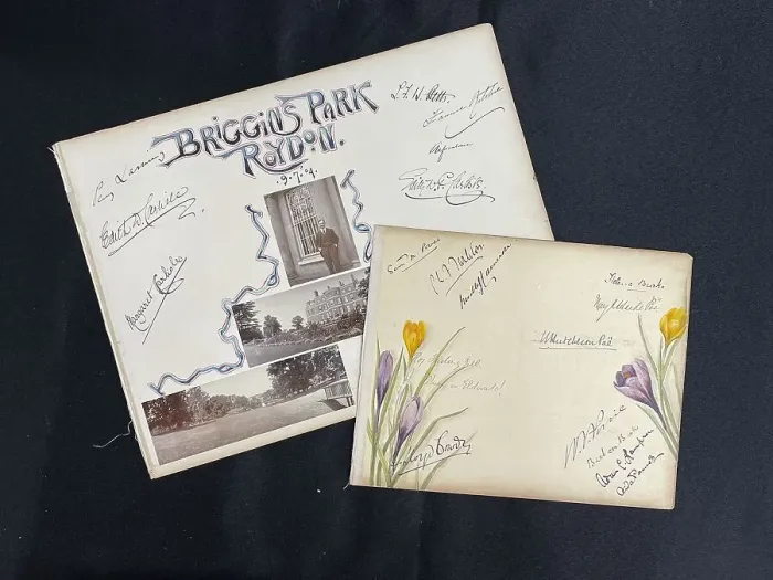 Framed Print : Autograph pages relating to Harland and Wolff Framed Print : Autograph pages relating to Harland and Wolff