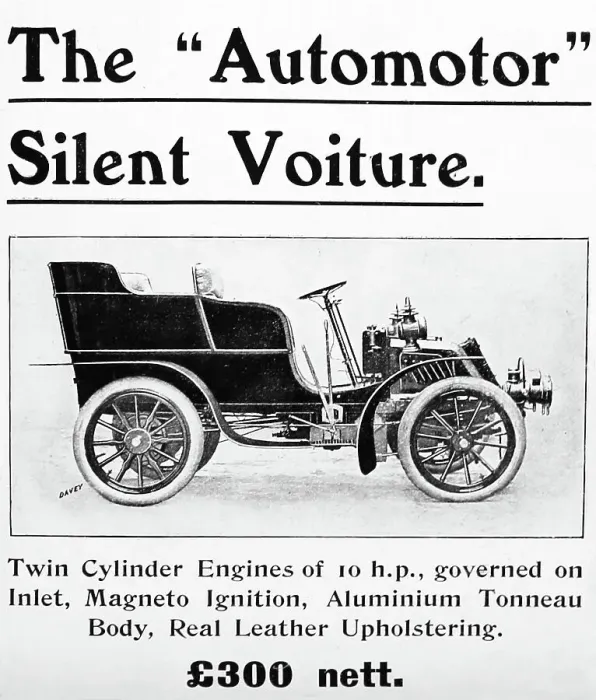 Framed Print : Automotor veteran car advertisement, early 1900s Framed Print : Automotor veteran car advertisement, early 1900s