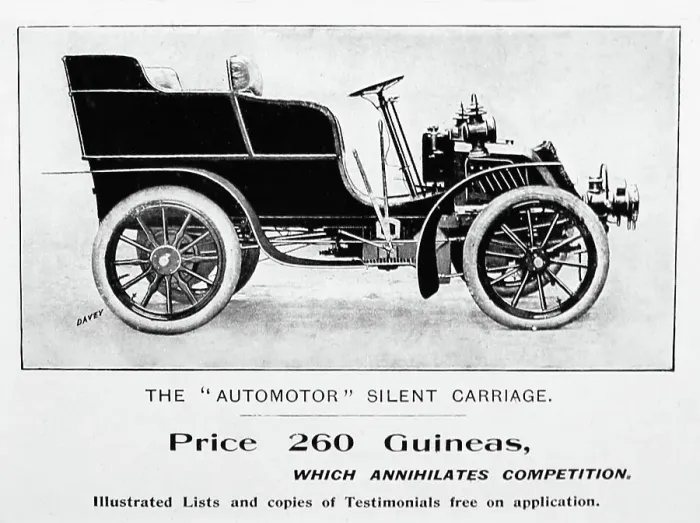 Framed Print : Automotor veteran car advertisement, early 1900s Framed Print : Automotor veteran car advertisement, early 1900s