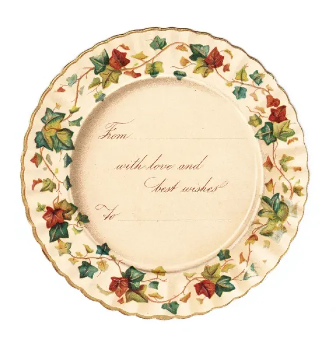 Framed Print : Autumn leaves on a plate-shaped greetings card Framed Print : Autumn leaves on a plate-shaped greetings card