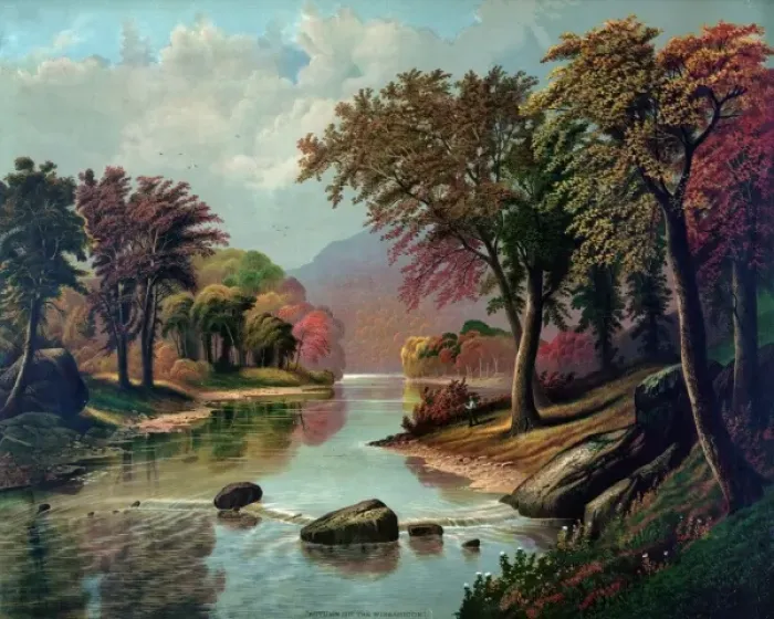 Framed Print : Autumn on the Wissahicon