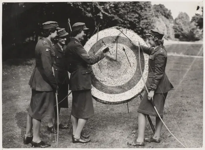 Framed Print : Auxiliary Territorial Service archers Framed Print : Auxiliary Territorial Service archers