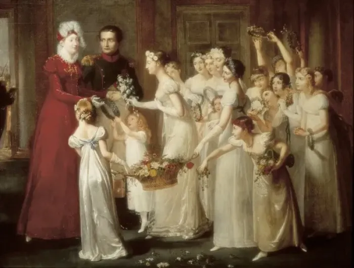 Framed Print : AUZOU, Pauline (1775-1835). Arrival of the Archduchess Framed Print : AUZOU, Pauline (1775-1835). Arrival of the Archduchess