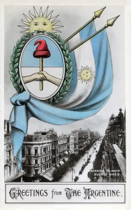 Framed Print : Avenida de Mayo, Buenos Aires, Argentina - Patriotic card Framed Print : Avenida de Mayo, Buenos Aires, Argentina - Patriotic card