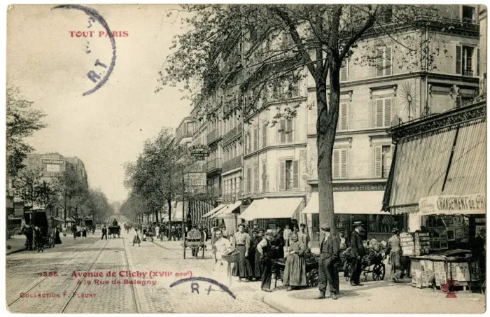 Framed Print : Avenue de Clichy and Rue Balagny, Paris, France Framed Print : Avenue de Clichy and Rue Balagny, Paris, France