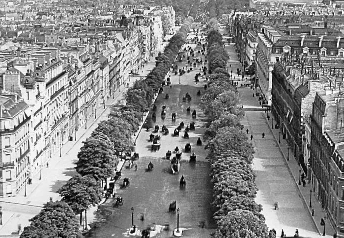 Framed Print : Avenue des Champs Elysees Paris France probably 1920s