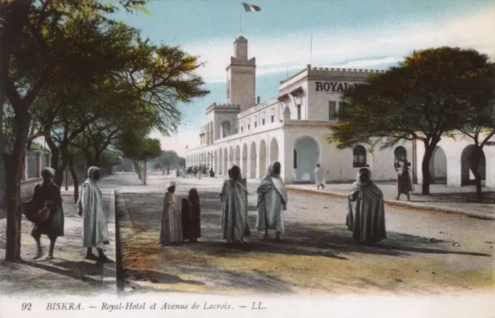 Framed Print : Avenue de Lacroix and Royal Hotel, Biskra, Algeria Framed Print : Avenue de Lacroix and Royal Hotel, Biskra, Algeria