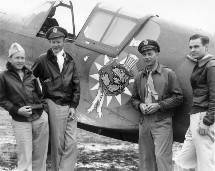Framed Print : AVG pilots, Alison, John R, Hill, David, Baumler, Alber Framed Print : AVG pilots, Alison, John R, Hill, David, Baumler, Alber