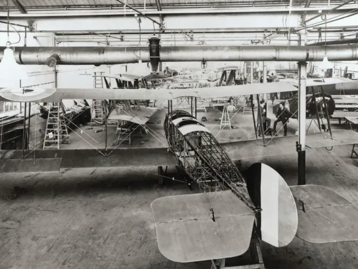 Framed Print : Avro 504. Royal Airforce Avro 504S under Construction at the Humber Works Framed Print : Avro 504. Royal Airforce Avro 504S under Construction at the Humber Works