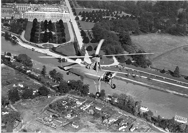 Avro 671 Cierva C30A G-ACWO over Hampton Court