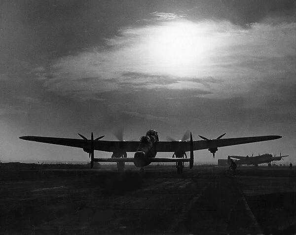 Avro 683 Lancaster I taxying at dusk