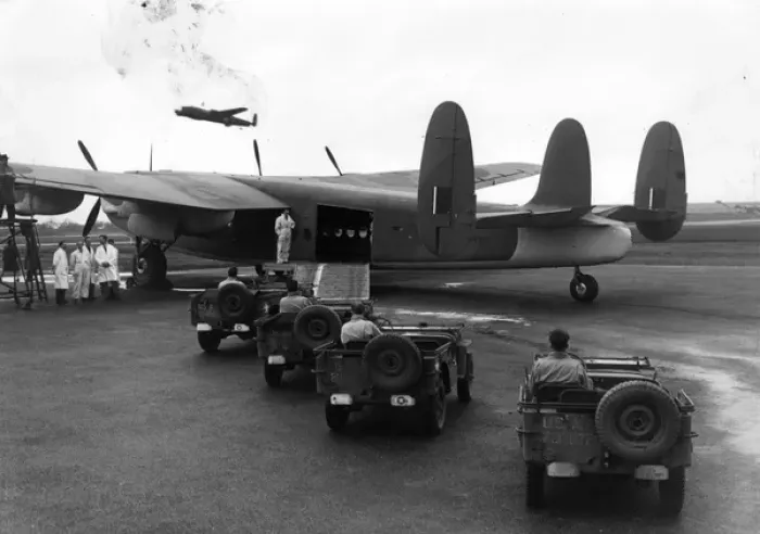 Framed Print : Avro 685 York CMk1 about to be loaded with jeeps Framed Print : Avro 685 York CMk1 about to be loaded with jeeps