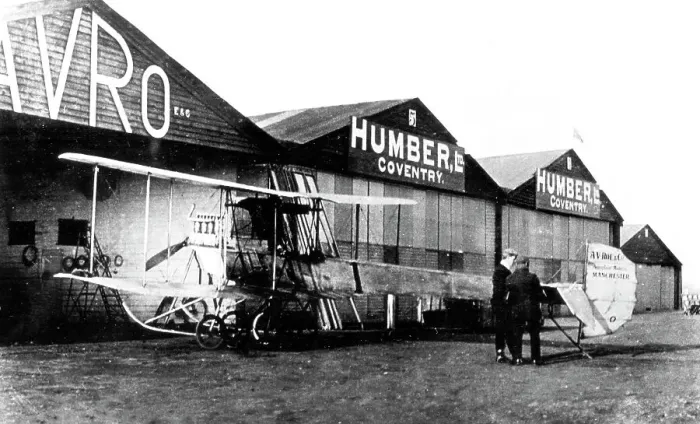 Framed Print : AVRO Duigan Biplane, Humber Works, Coventry early 1900s Framed Print : AVRO Duigan Biplane, Humber Works, Coventry early 1900s