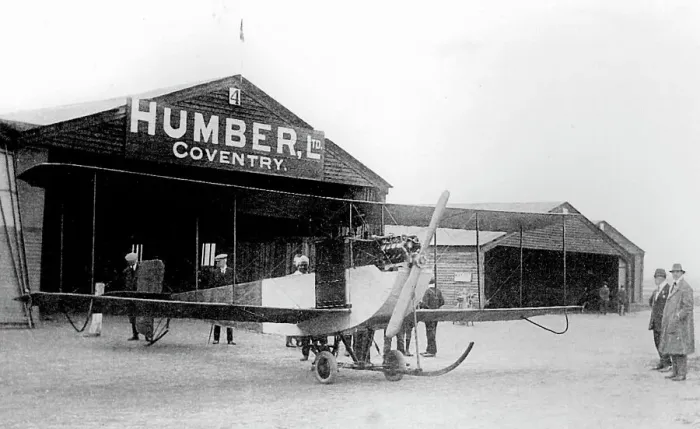 Framed Print : AVRO Duigan Biplane, Humber Works, Coventry early 1900s Framed Print : AVRO Duigan Biplane, Humber Works, Coventry early 1900s