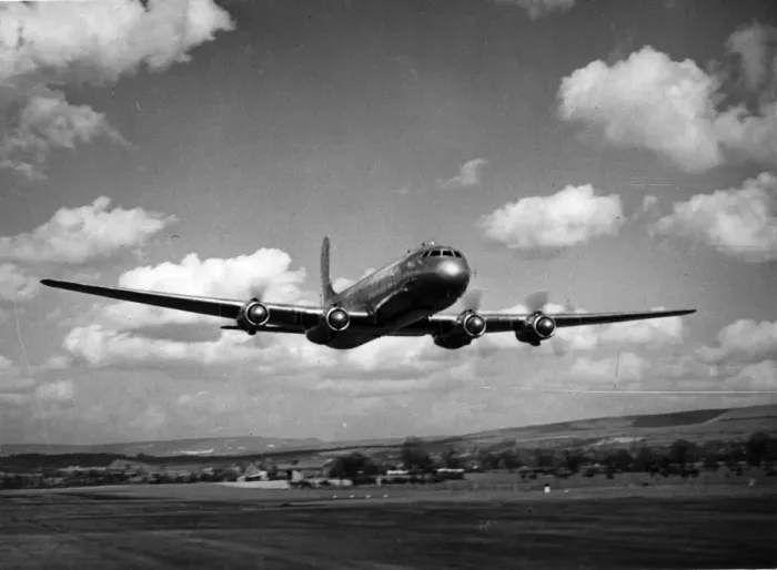 Framed Print : Avro Tudor 7 G-AGRX June 1947 Framed Print : Avro Tudor 7 G-AGRX June 1947