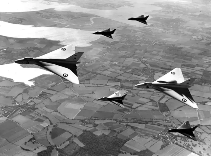 Framed Print : The two Avro Vulcan prototypes VX770 and VX777 Framed Print : The two Avro Vulcan prototypes VX770 and VX777