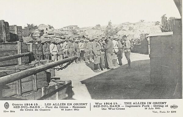 Awarding the War Cross - Dardanelles