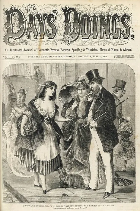 Framed Print : Awkward encounter with a prostitute, London Framed Print : Awkward encounter with a prostitute, London
