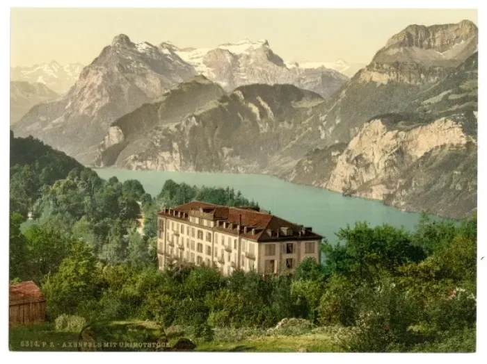 Framed Print : Axenfels, general view, Lake Lucerne, Switzerland Framed Print : Axenfels, general view, Lake Lucerne, Switzerland