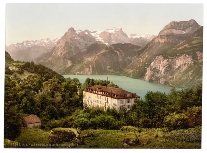 Framed Print : Axenfels, with Urirothstock, (i. e. Urirotstock), Lake Lucer Framed Print : Axenfels, with Urirothstock, (i. e. Urirotstock), Lake Lucer