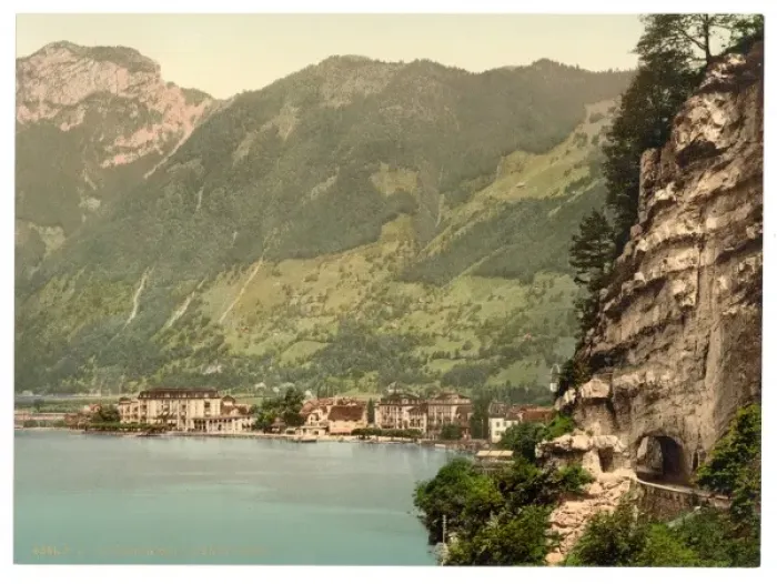 Framed Print : Axenstrasse, and Brunnen, Lake Lucerne, Switzerland Framed Print : Axenstrasse, and Brunnen, Lake Lucerne, Switzerland
