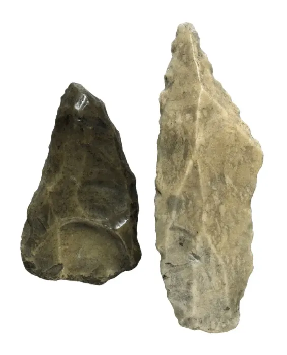 Framed Print : Axes. Middle Paleolithic. SPAIN. Barcelona. Archaeology Framed Print : Axes. Middle Paleolithic. SPAIN. Barcelona. Archaeology