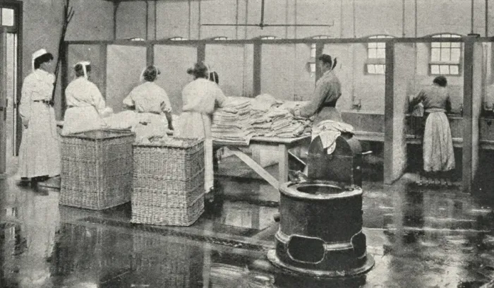 Framed Print : Aylesbury Inebriate Reformatory - Inmates at Work in Wash-ho Framed Print : Aylesbury Inebriate Reformatory - Inmates at Work in Wash-ho