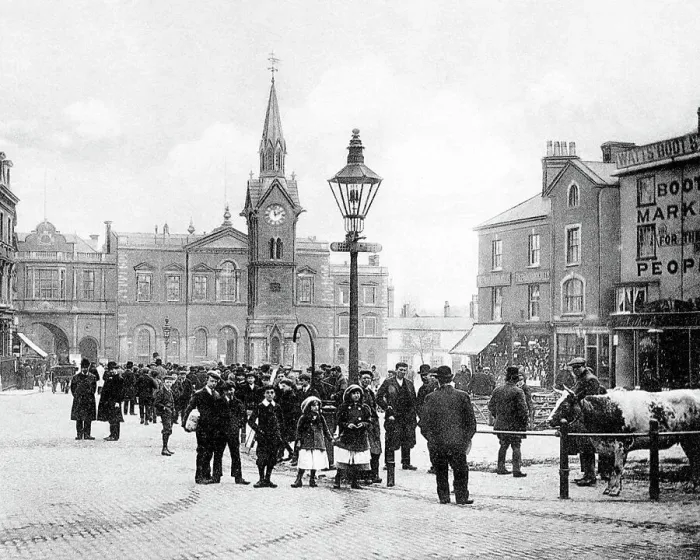 Framed Print : Aylesbury Market Square Victorian period Framed Print : Aylesbury Market Square Victorian period