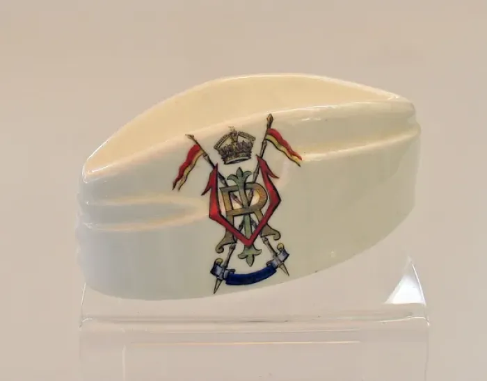 Framed Print : Aynsley China Model of a Service Side Cap - WWI Framed Print : Aynsley China Model of a Service Side Cap - WWI