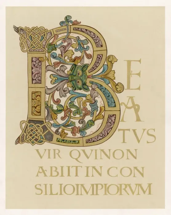 Framed Print : B from a Ms Psalter Framed Print : B from a Ms Psalter