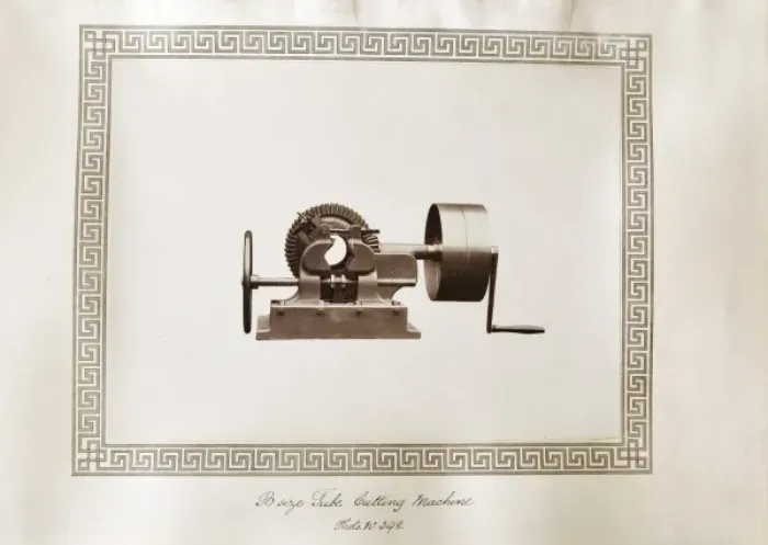 Framed Print : B size tube cutting machine Framed Print : B size tube cutting machine
