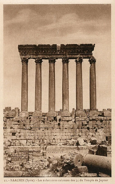 Baalbek, Lebanon - Temple of Jupiter - Six golden pillars