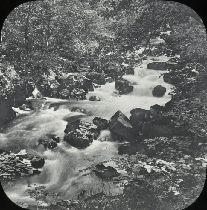 Framed Print : Babbling Brook or Mountain Stream - Welsh Valley Framed Print : Babbling Brook or Mountain Stream - Welsh Valley