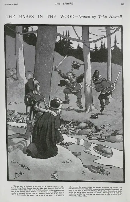 Framed Print : Babes in the Wood - John Hassall Framed Print : Babes in the Wood - John Hassall