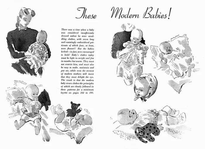 Framed Print : Babies in knitted clothes, circa 1941 Framed Print : Babies in knitted clothes, circa 1941
