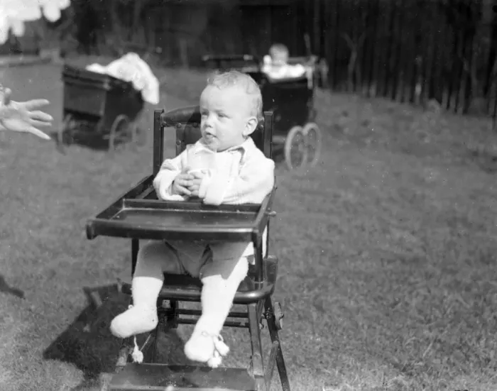 Framed Print : Baby in a Highchair Framed Print : Baby in a Highchair