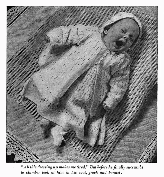 Framed Print : Baby in knitted clothes, circa 1941 Framed Print : Baby in knitted clothes, circa 1941