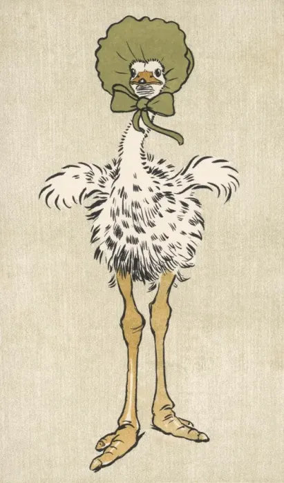 Framed Print : Baby Ostrich Aldin 1907 Framed Print : Baby Ostrich Aldin 1907