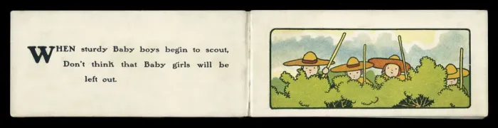 Framed Print : Baby Scouts -- boys and girls Framed Print : Baby Scouts -- boys and girls