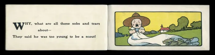 Framed Print : Baby Scouts -- crying baby Framed Print : Baby Scouts -- crying baby
