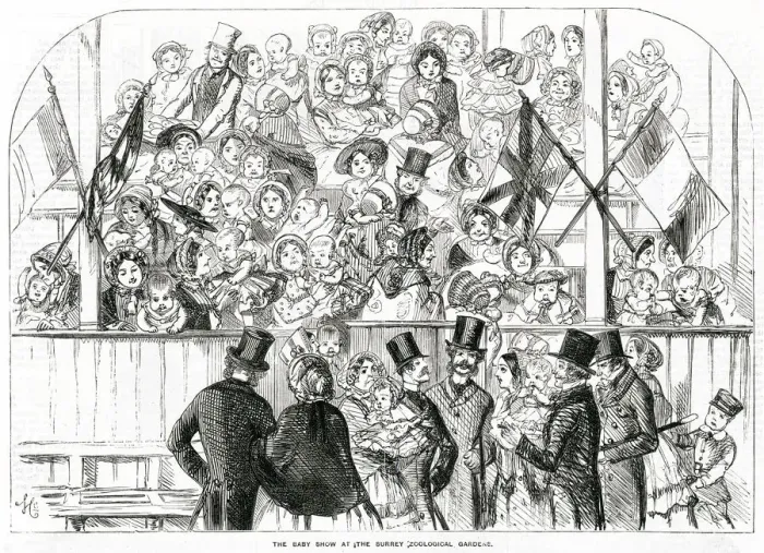 Framed Print : Baby Show at the Surrey Zoological Gardens 1855 Framed Print : Baby Show at the Surrey Zoological Gardens 1855