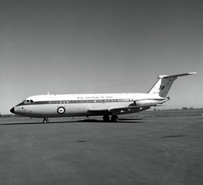 Framed Print : BAC 1-11 A12-124 RaF Mascot 1968 Framed Print : BAC 1-11 A12-124 RaF Mascot 1968