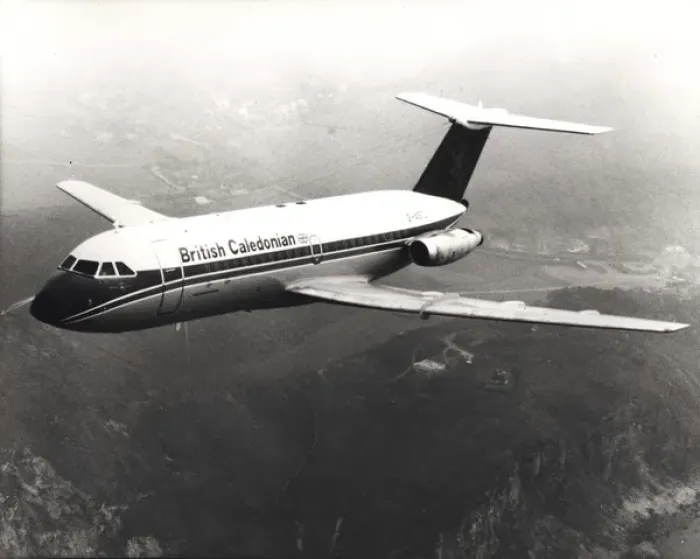 Framed Print : BAC One-Eleven 201AC, G-ASTJ, of British Caledonian Framed Print : BAC One-Eleven 201AC, G-ASTJ, of British Caledonian