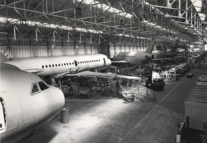 Framed Print : BAC One-Eleven final assembly line at Hurn Framed Print : BAC One-Eleven final assembly line at Hurn