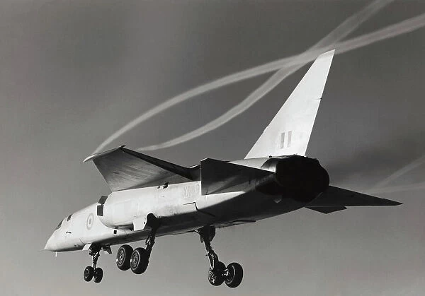 BAC TSR-2. The British Aircraft Corporation Tsr 2 Prototype Flying with Wing Vortices Date