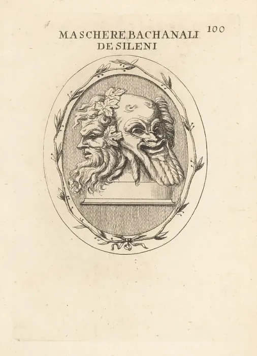 Framed Print : Two Bacchanalia masks of Silenus Framed Print : Two Bacchanalia masks of Silenus