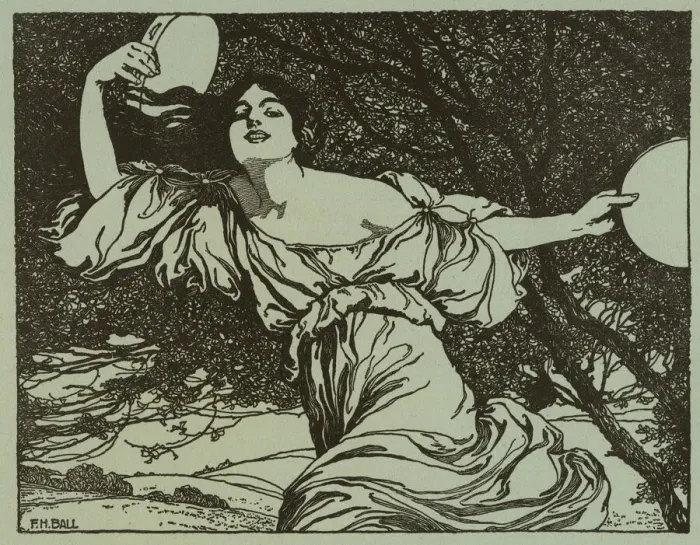 Framed Print : Bacchante by F H Ball Framed Print : Bacchante by F H Ball
