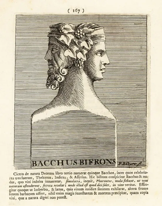 Framed Print : Bacchus Bifrons, with two heads facing in opposite directions Framed Print : Bacchus Bifrons, with two heads facing in opposite directions