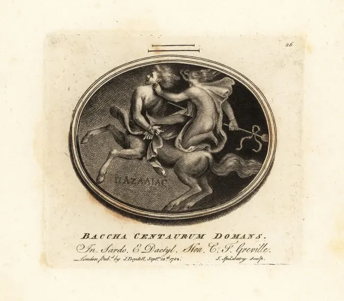 Framed Print : Bacchus with thyrsus riding a centaur Framed Print : Bacchus with thyrsus riding a centaur